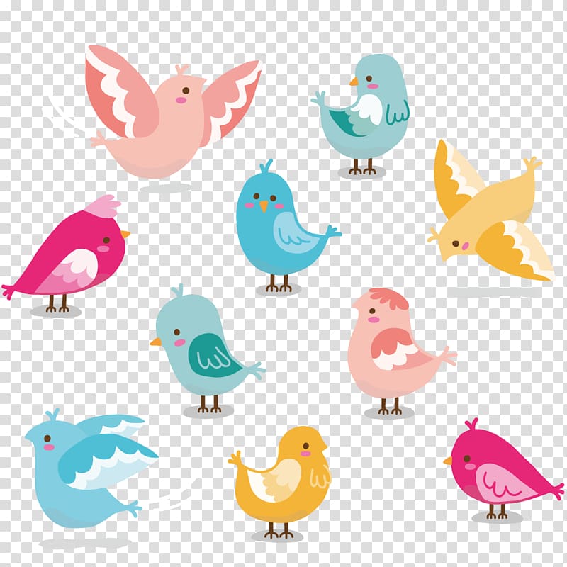 Bird Drawing Cartoon, Cartoon bird design, transparent background PNG clipart