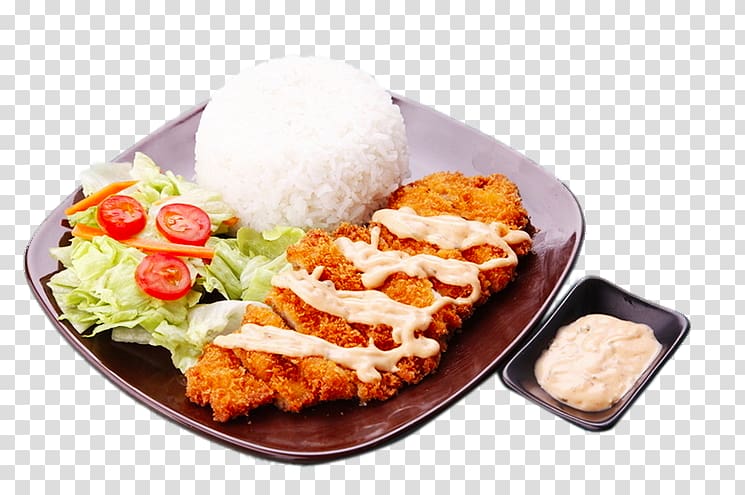 Chicken fingers Katsudon Barbecue Tonkatsu Tom yum, Cabbage chicken transparent background PNG clipart