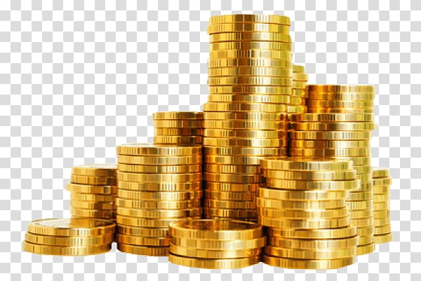 gold-colored coin lot, Gold Coins Stack transparent background PNG clipart