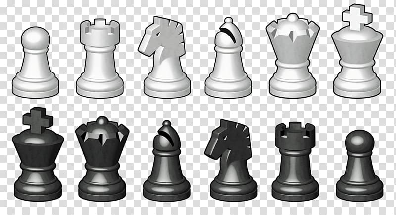 Chess pieces illustration, Chess piece White and Black in chess Chessboard  Board game, International chess, white, king, sport png