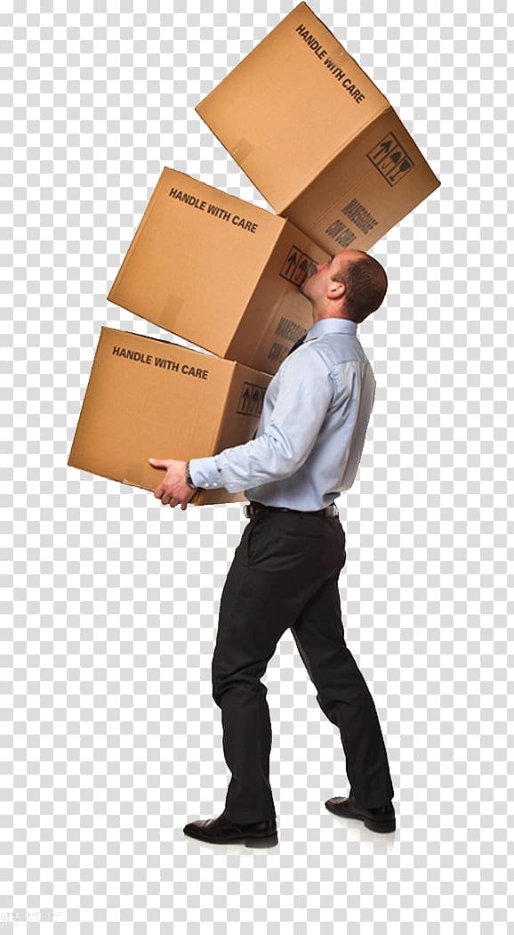 Box Courier , the man transparent background PNG clipart