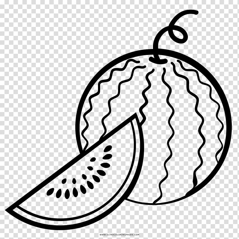 Drawing Coloring book Watermelon Line art, wassermelone transparent background PNG clipart