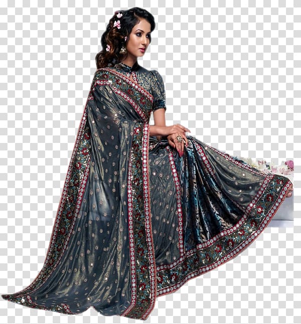 Sari Maroon Dress, dress transparent background PNG clipart