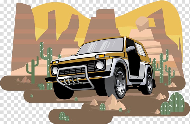 Philippines Jeep Wrangler Car, Desert road transparent background PNG clipart