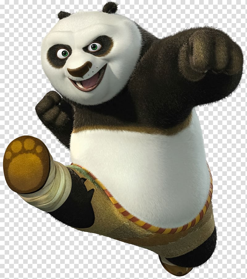 Po from Kung Fu Pand, Po Kung Fu Panda Giant panda Master Shifu, kung fu Panda transparent background PNG clipart