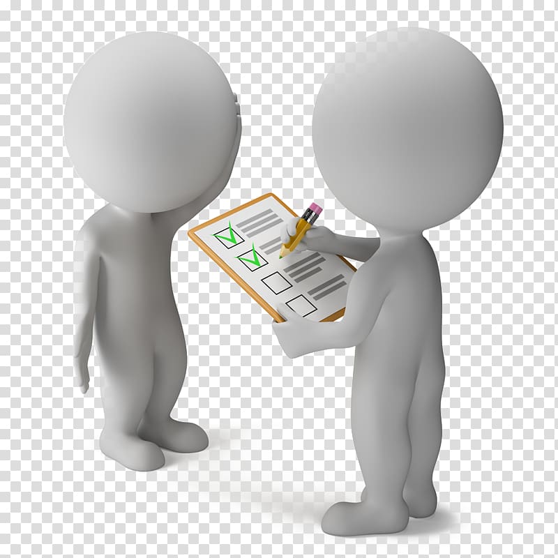 two 3D illustration of human figures, Survey methodology Research Information SurveyMonkey, Survey transparent background PNG clipart