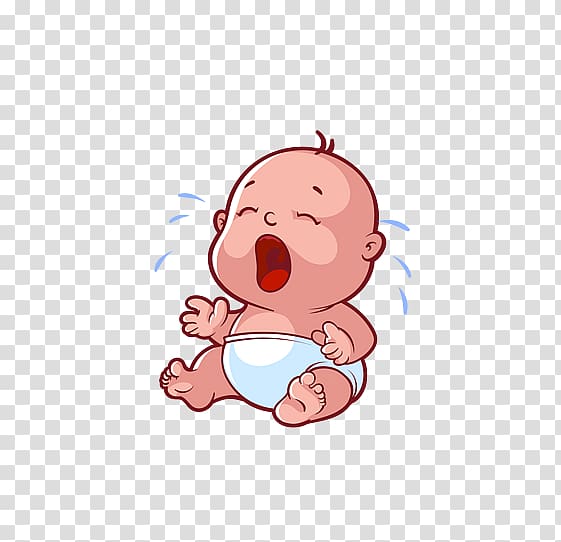 Infant Crying Cartoon , baby transparent background PNG clipart