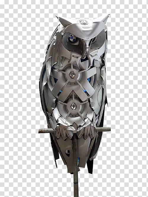 Car Sculpture Artist Work of art, Mechanical owl transparent background PNG clipart