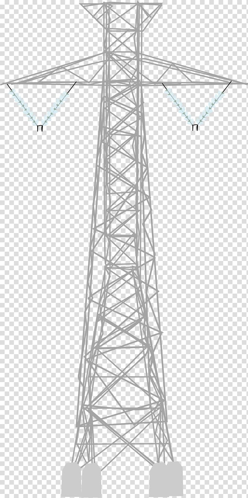 Electricity Overhead power line Transmission tower Public utility, high voltage transparent background PNG clipart