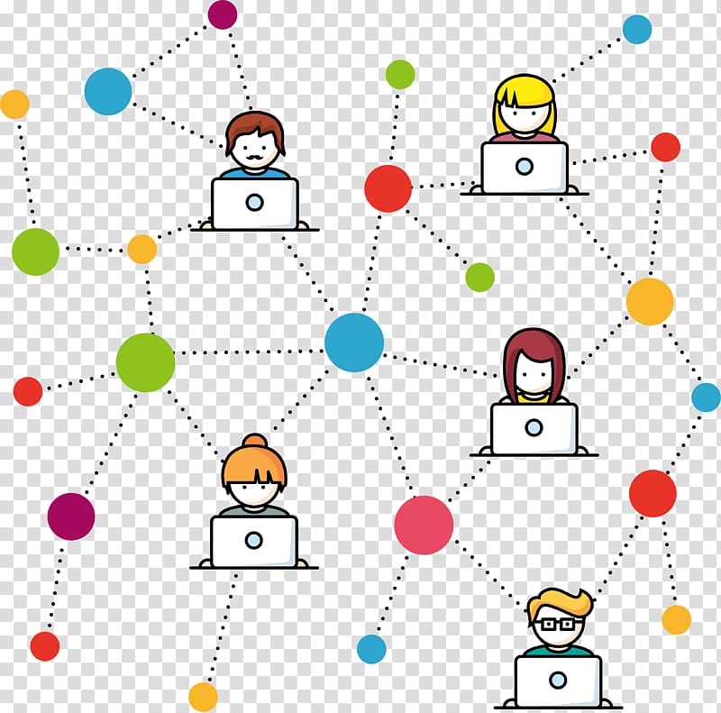 five person illustration, Influencer marketing Industry Footprinting, Cartoon social network structure transparent background PNG clipart