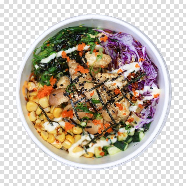 Korean cuisine Salad Food Poke Vegetarian cuisine, brown rice transparent background PNG clipart