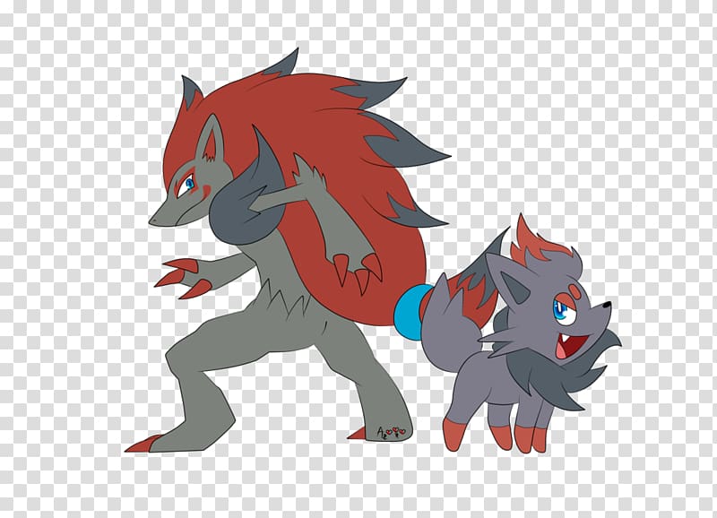 Zorua and Zoroark Evolution, pokemon transparent background PNG clipart