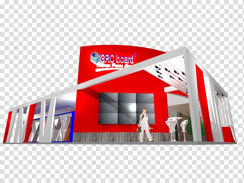 Glass fiber reinforced concrete Cement board, exhibition booth design transparent background PNG clipart