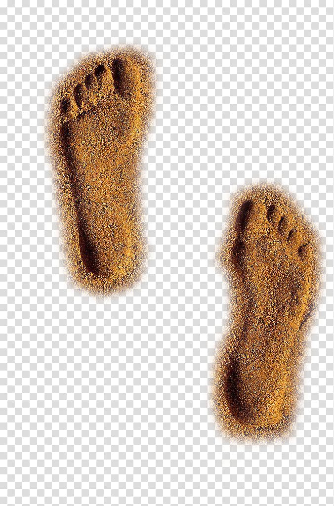 person foot print , Beach Sand Gratis, A pair of beach footprints transparent background PNG clipart