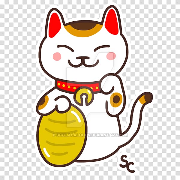 Cat Drawing Pacify Her Whiskers Art, maneki neko transparent background PNG clipart