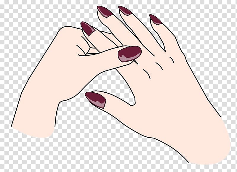Index finger Human body Organ Hand, Nail red wine transparent background PNG clipart