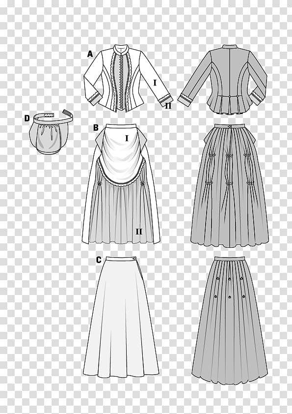 Burda Style Sewing Dress Costume Pattern, dress transparent background PNG clipart