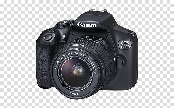Canon EOS 1300D Canon EOS 600D Digital SLR Canon EF-S 18–55mm lens Camera, Canon EOS transparent background PNG clipart