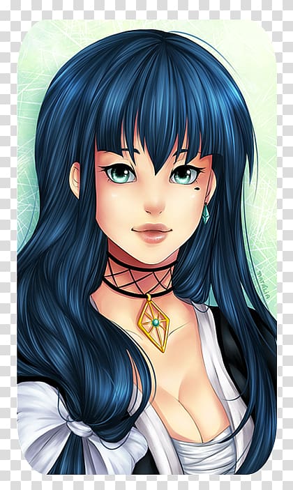 Sayuri Anime Black hair Hime cut Mangaka, Anime transparent background PNG clipart