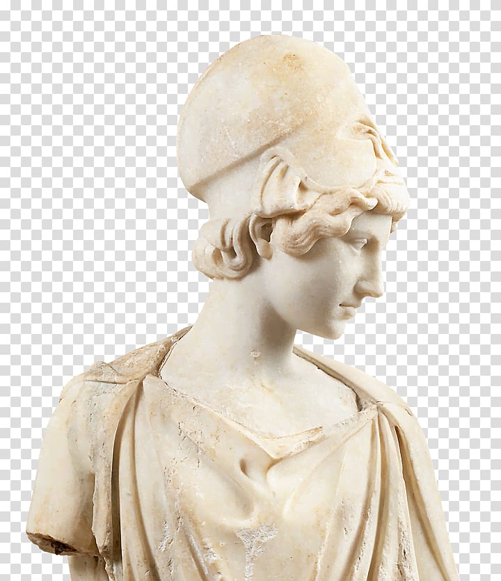 Liebieghaus Sculpture Statue Bust Athena Parthenos, Goddess transparent background PNG clipart