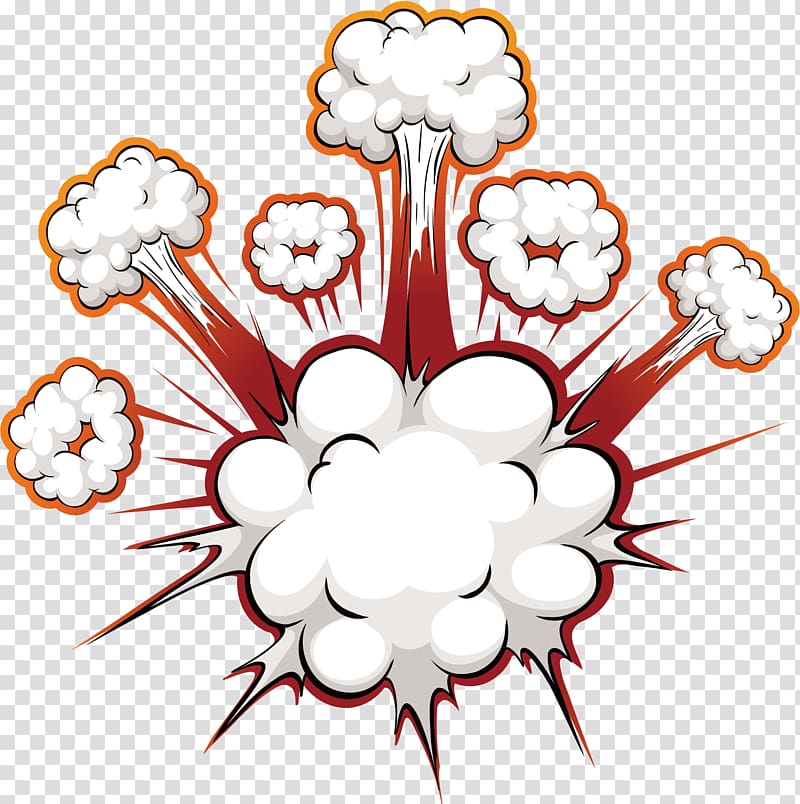 Comics Explosion Speech balloon, Bomb blast effect, cloud illustration transparent background PNG clipart