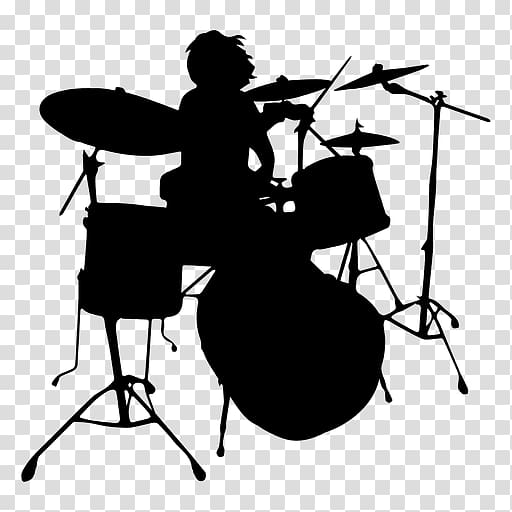 Silhouette Musician Musical Instruments Vexel, drummer transparent background PNG clipart