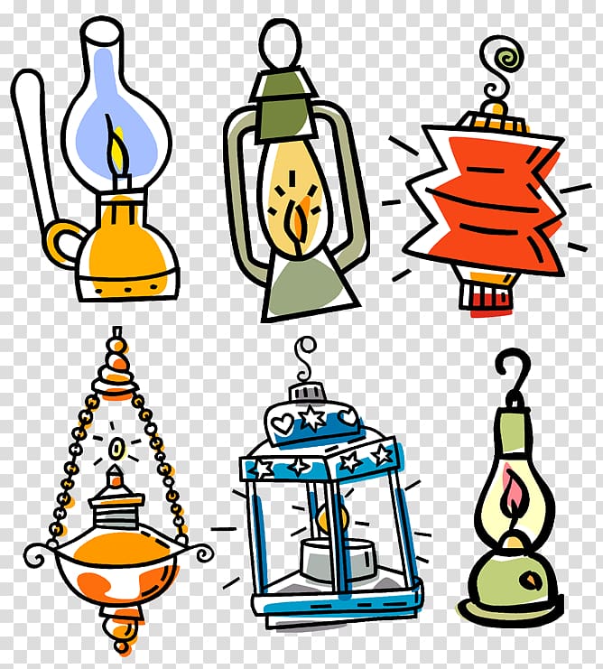 six assorted-color lanterns illustration, Fanous Ramadan Lantern Symbol, Ramadan transparent background PNG clipart
