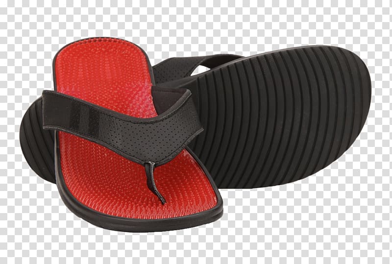 red-and-black flip-flops, Slipper Flip-flops, Slippers transparent background PNG clipart