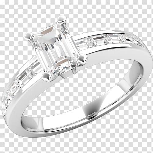 Wedding ring Princess cut Engagement ring Tension ring, ring transparent background PNG clipart