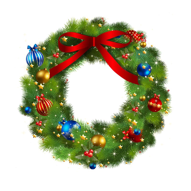 Christmas Wreath Garland , Christmas wreath transparent background PNG  clipart | HiClipart