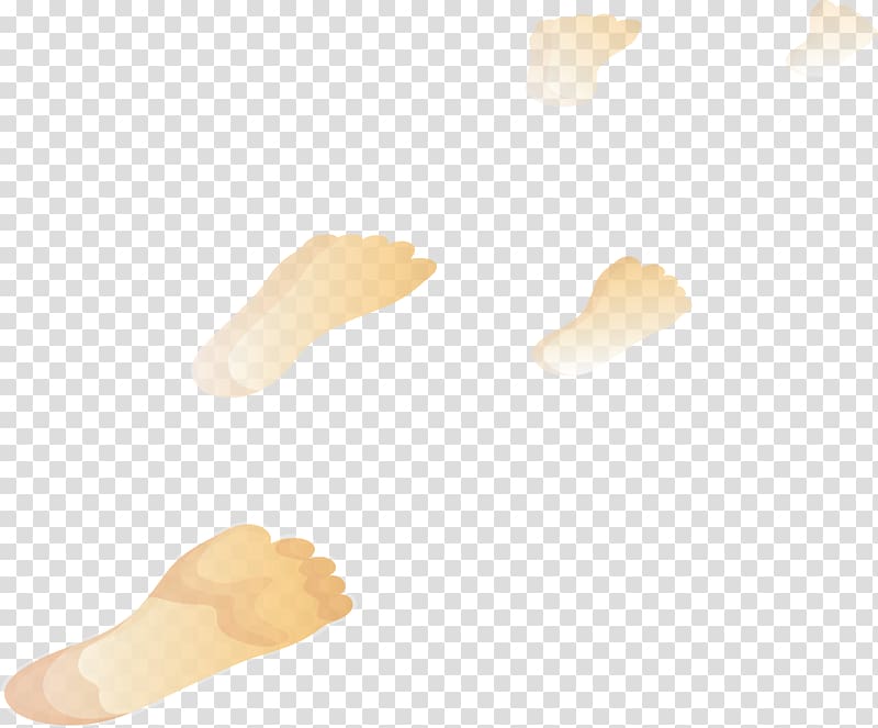 Yellow Angle Pattern, footprints on the beach transparent background PNG clipart