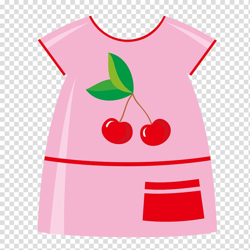 T-shirt Pink , Cherry pink pajamas transparent background PNG clipart