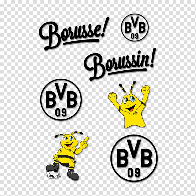 Borussia Dortmund Sticker Text Foil, bvb logo transparent background PNG clipart