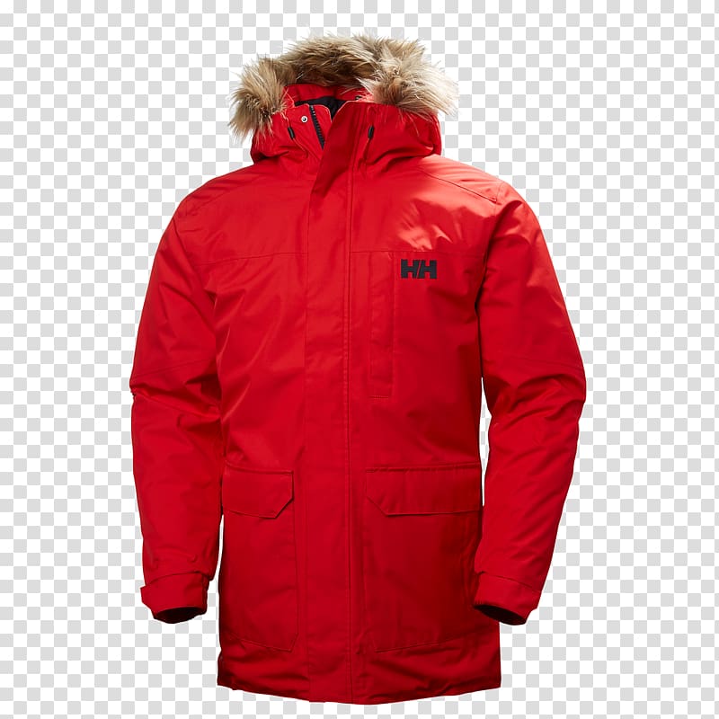 Helly Hansen Jacket Coat Parka Clothing, flagred transparent background PNG clipart