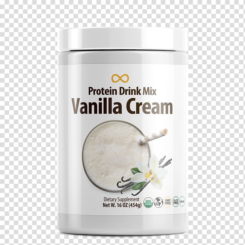 Drink mix Protein Veganism Dietary supplement Superfood, vanilla cream transparent background PNG clipart