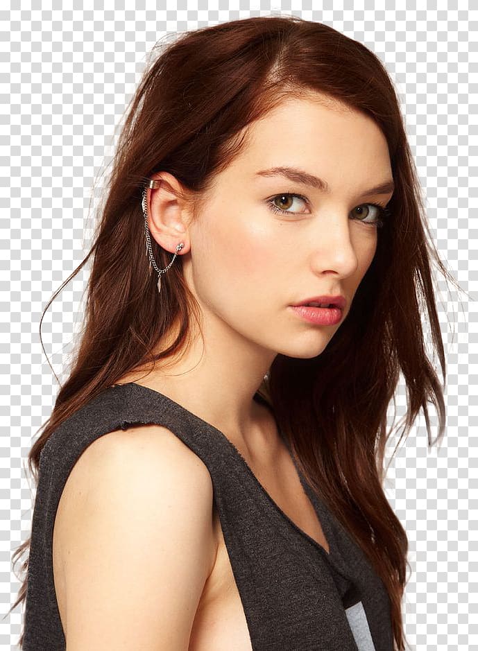 Brown hair Human hair color Red hair Light skin Olive skin, model girl transparent background PNG clipart