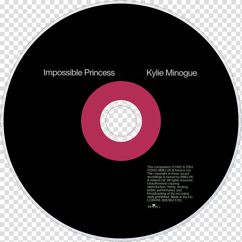 Compact disc Impossible Princess Music Album, Kylie Minogue transparent background PNG clipart