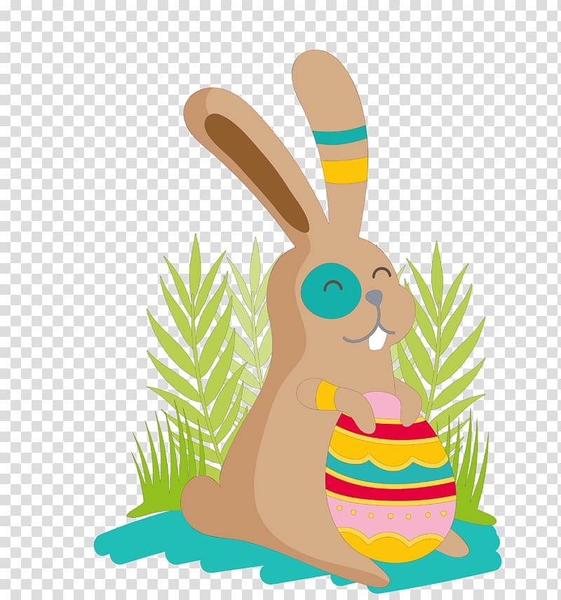Easter Bunny Hare , Hand-painted rabbit transparent background PNG clipart