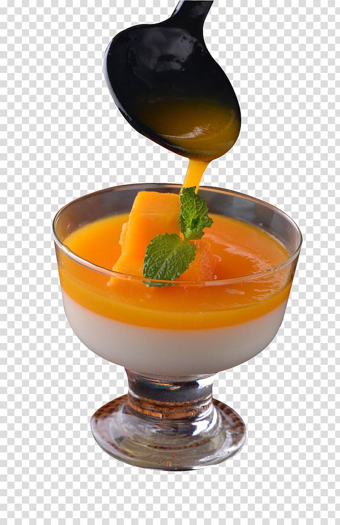 Mango pudding Gelatin dessert Dish, Mango pudding transparent background PNG clipart