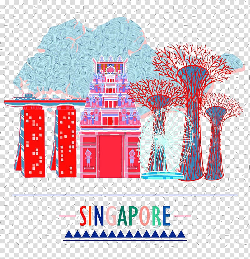 Singapore Flyer Tourist attraction Illustration, City design transparent background PNG clipart