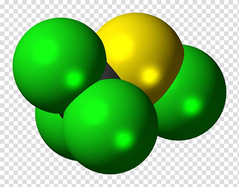 Space-filling model Perchloromethyl mercaptan Thiol Organosulfur compounds Molecule, others transparent background PNG clipart