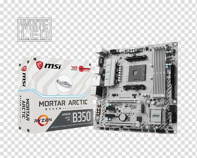 Socket AM4 microATX Motherboard MSI, lighting showcase transparent background PNG clipart