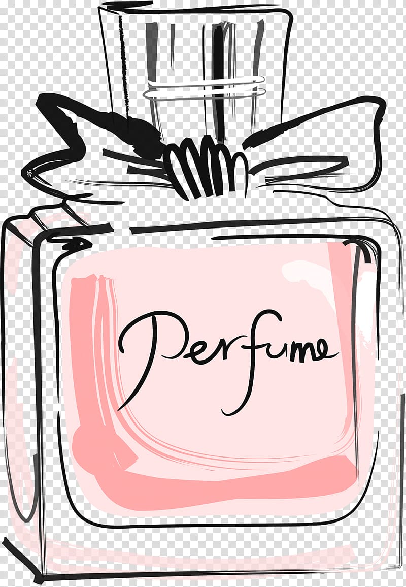 Perfume bottle illustration, Perfume Rose water, Hand-painted