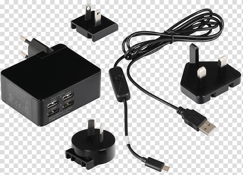 Battery charger AC adapter Raspberry Pi USB, USB transparent background PNG clipart