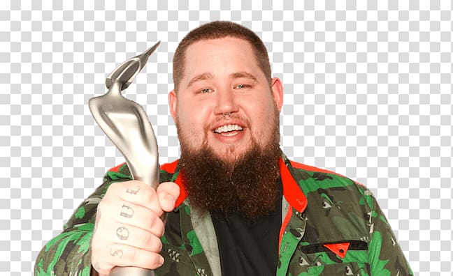 man holding gray metal rod close-up , Rag'n'Bone Man Happy With Award transparent background PNG clipart