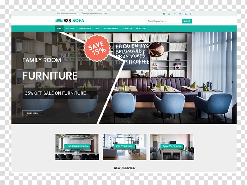 Business Plan Wordpress Website Shop Interior Transparent