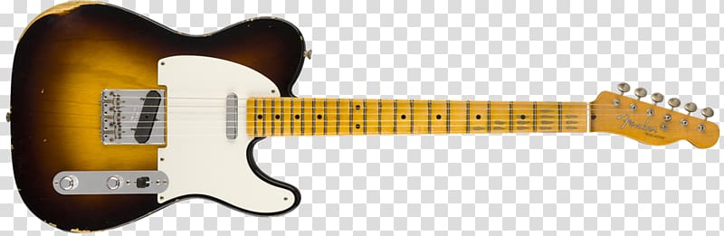 Fender Telecaster Fender Musical Instruments Corporation Fender Custom Shop Electric guitar Sunburst, electric guitar transparent background PNG clipart