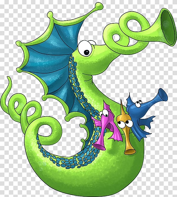 Drawing Cartoon Character, seahorse transparent background PNG clipart