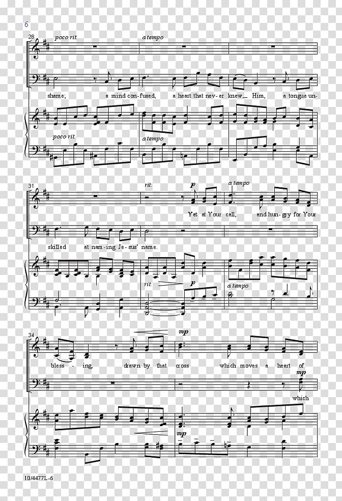 Sheet Music J.W. Pepper & Son Choir SATB, sheet music transparent background PNG clipart