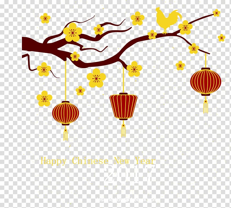 Chinese New Year Lunar New Year , Chinese New Year Golden background with branch transparent background PNG clipart